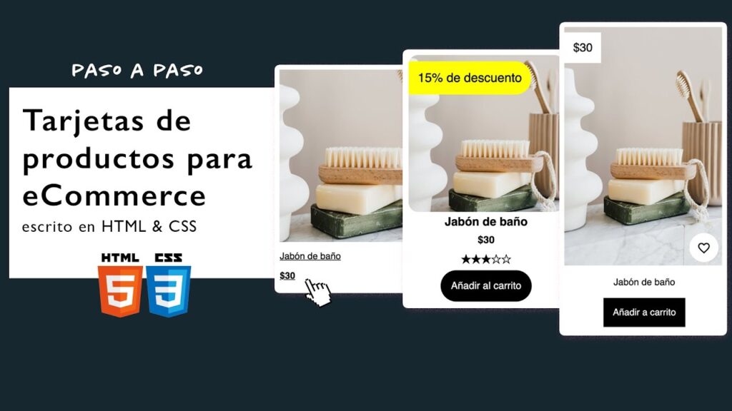 Realizando tarjetas para productos eCommerce con HTML y CSS