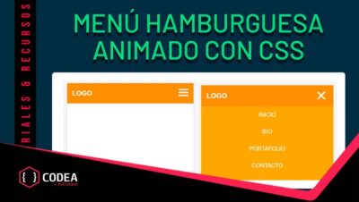 Menú Hamburguesa responsive con HTML CSS y Javascript